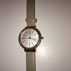 Skagen rose gold/ grey watch